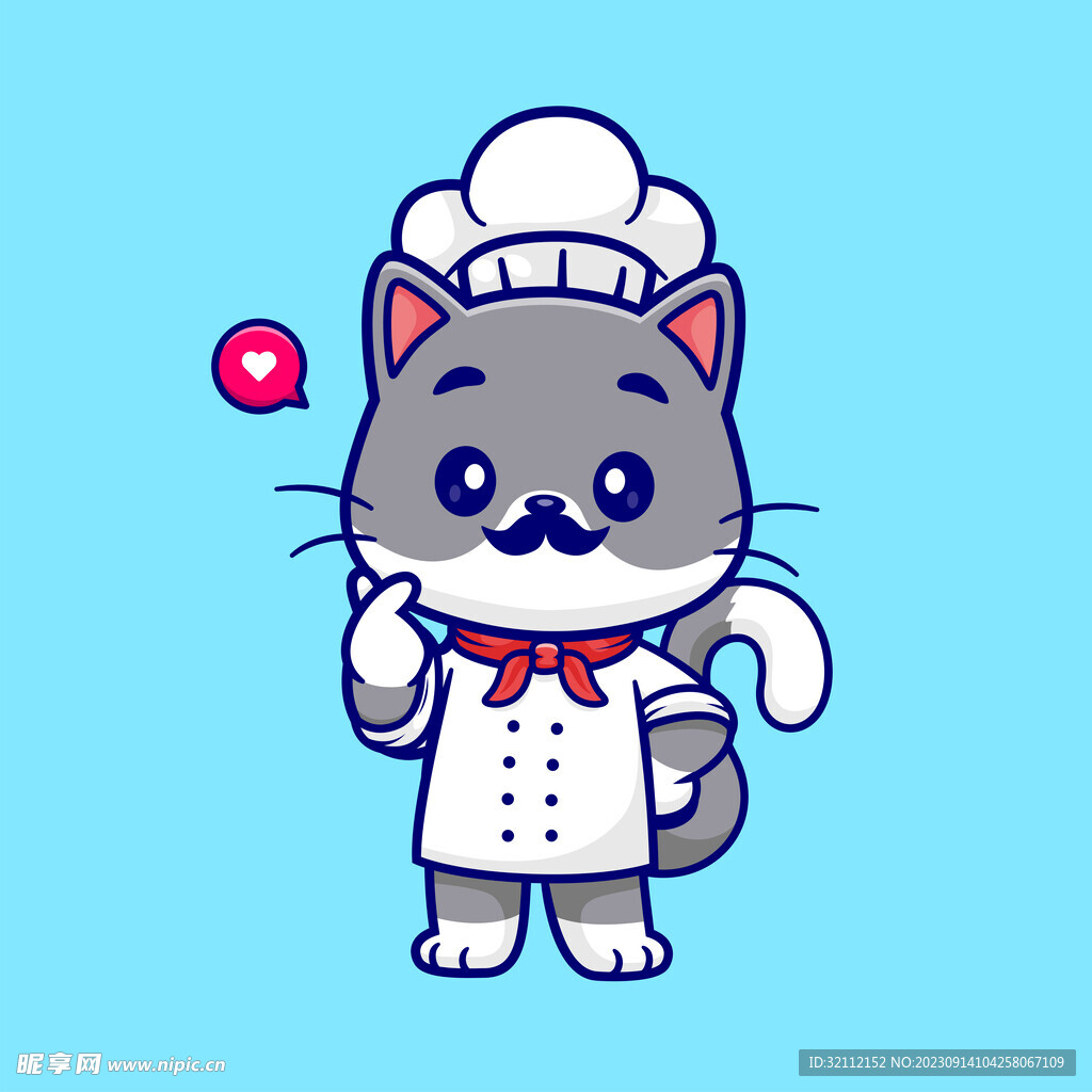 卡通矢量小猫