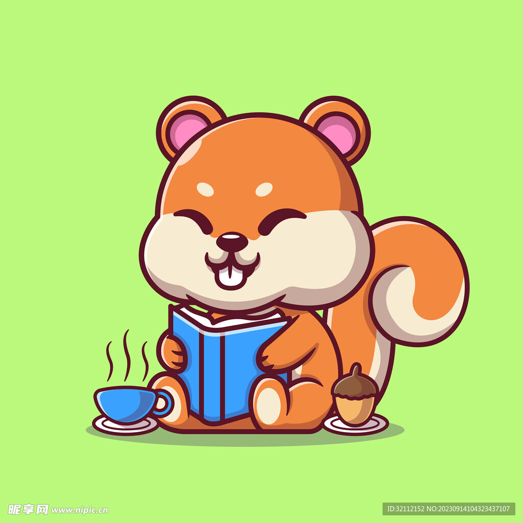 卡通矢量松鼠