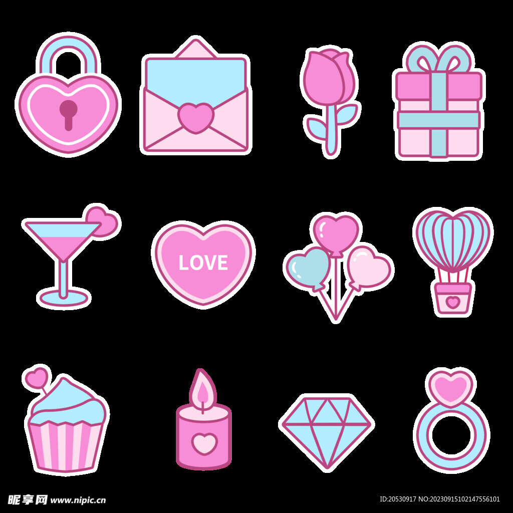 情人节浪漫贴纸