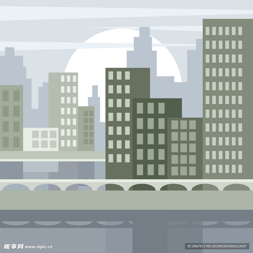 城市剪影风景