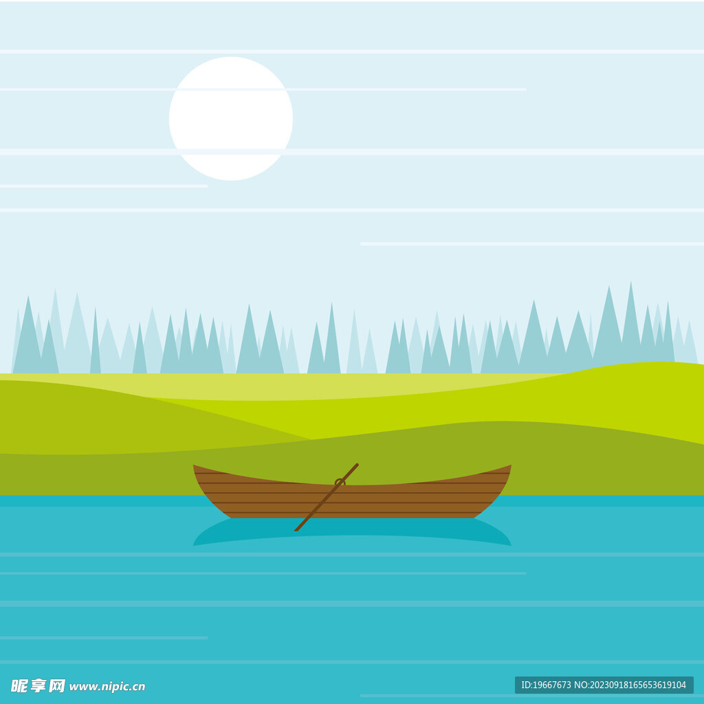 风景插画 