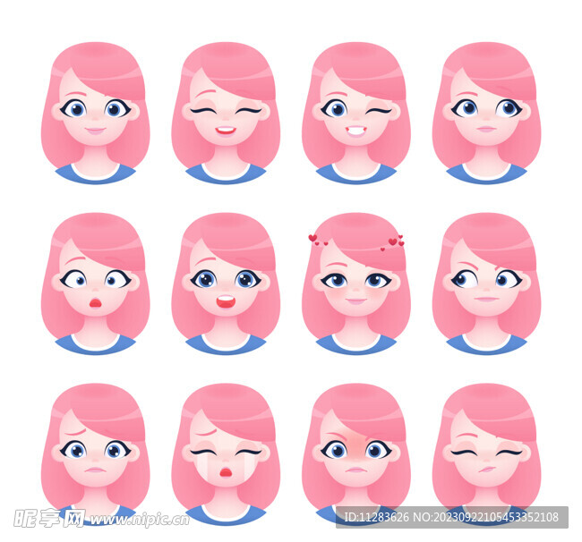 可爱女生表情