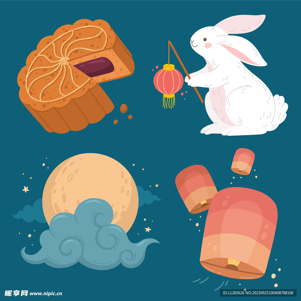 月饼兔子灯笼