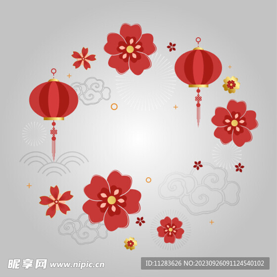 春节灯笼窗花