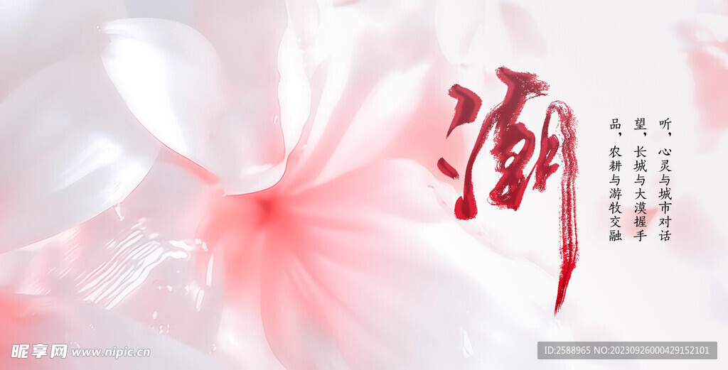 绽放花朵海报
