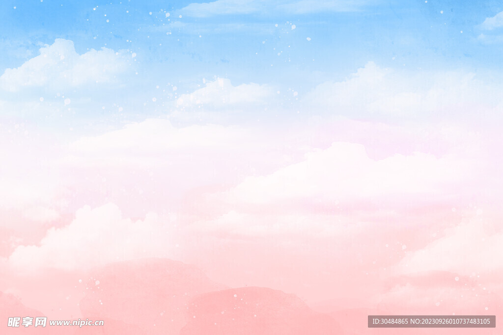 水彩天空背景