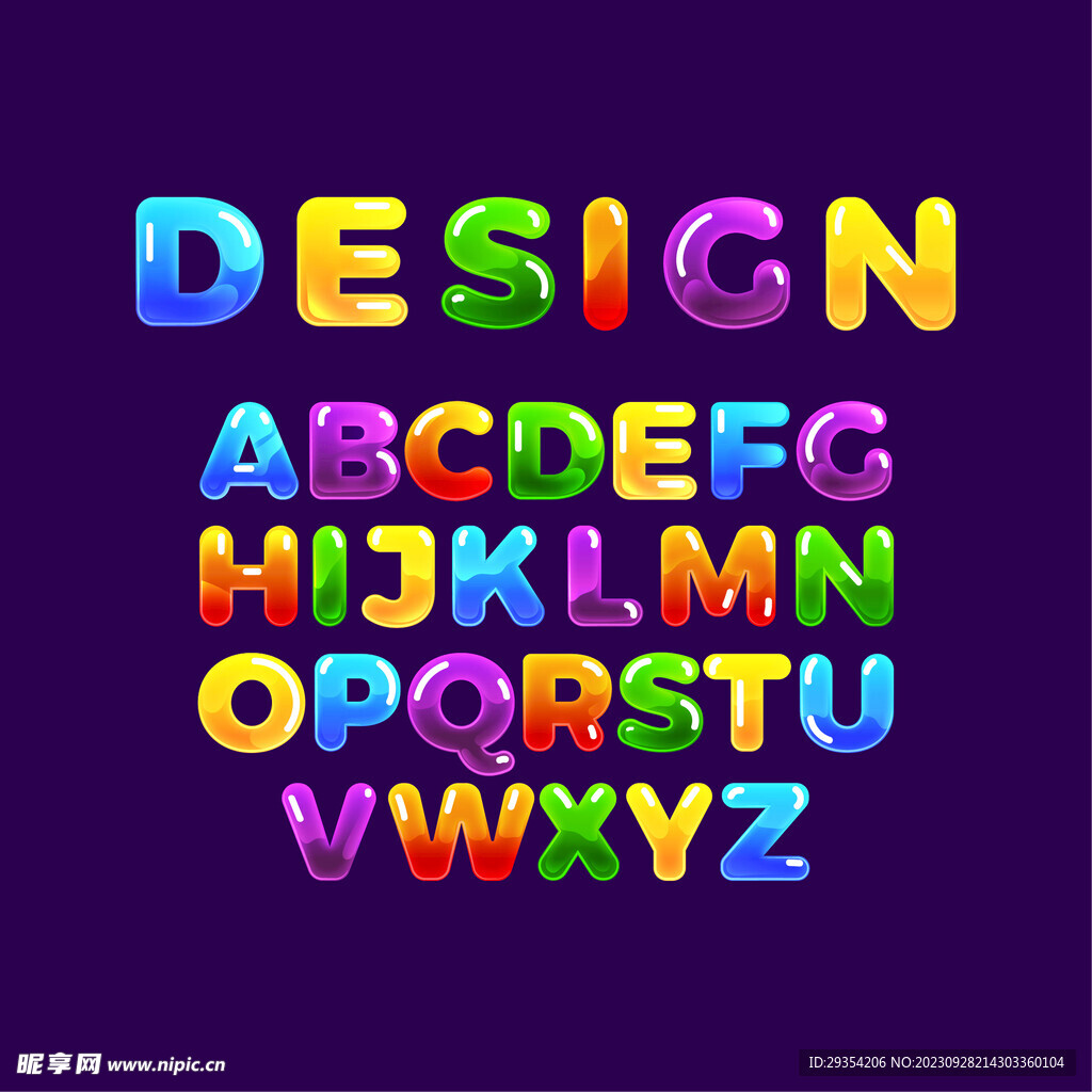 彩色字母图片