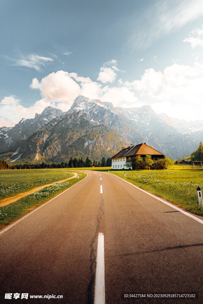 道路旁的房子