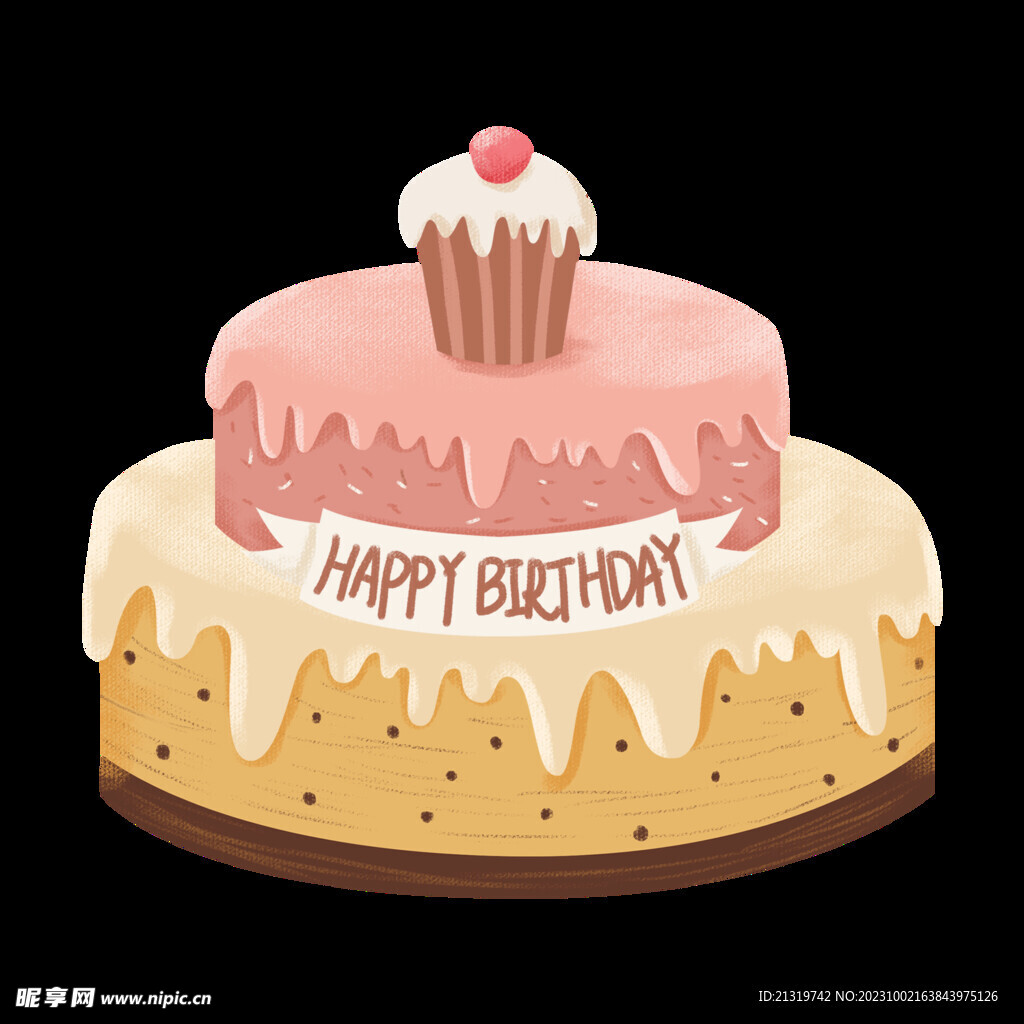 手绘生日蛋糕