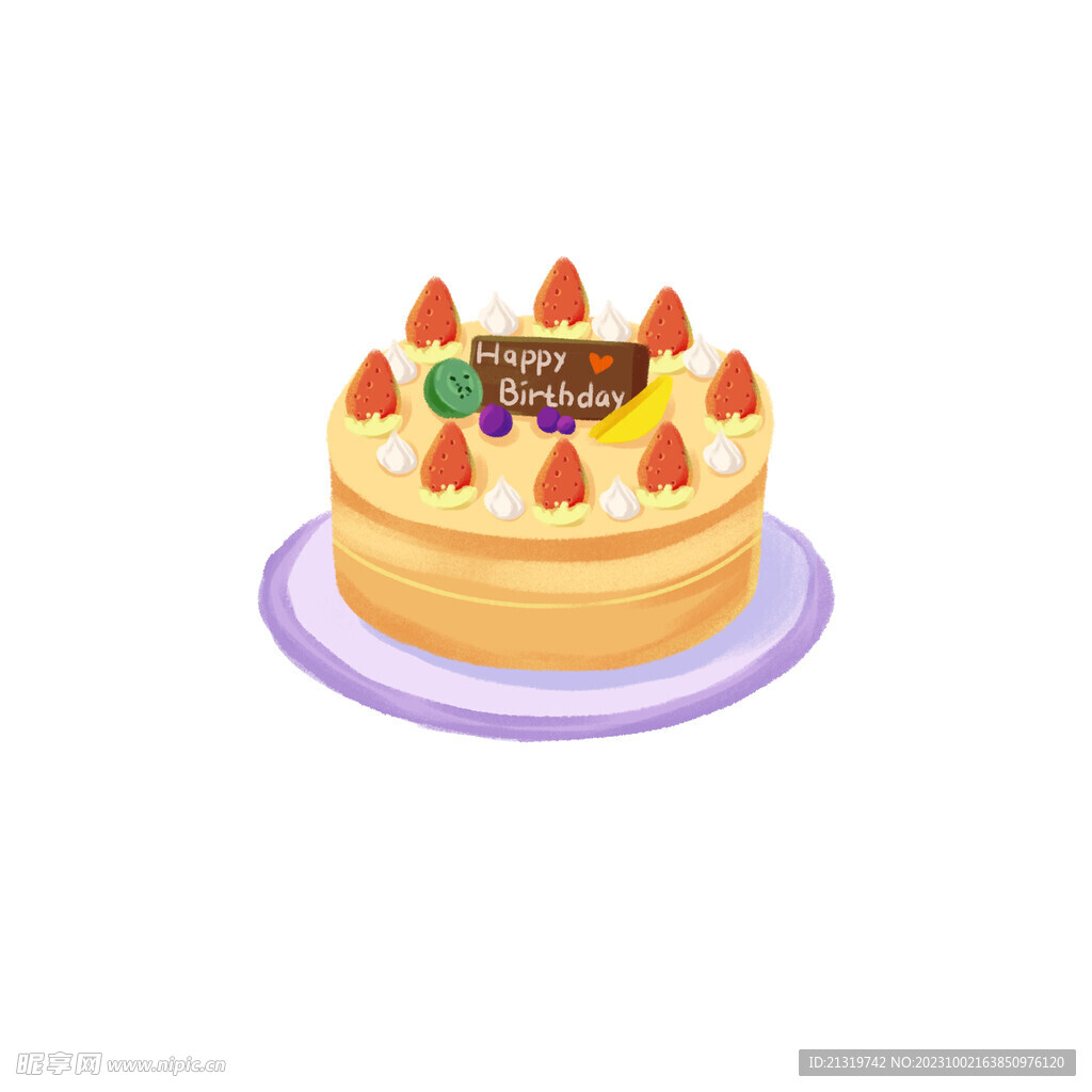 生日蛋糕插画