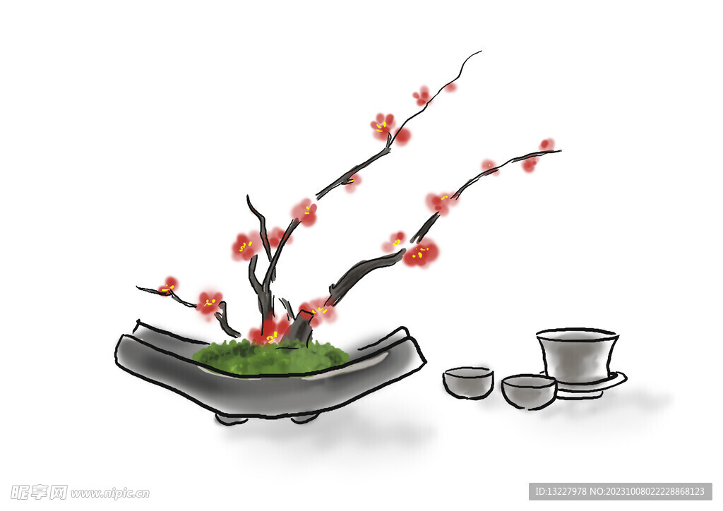 水墨梅花
