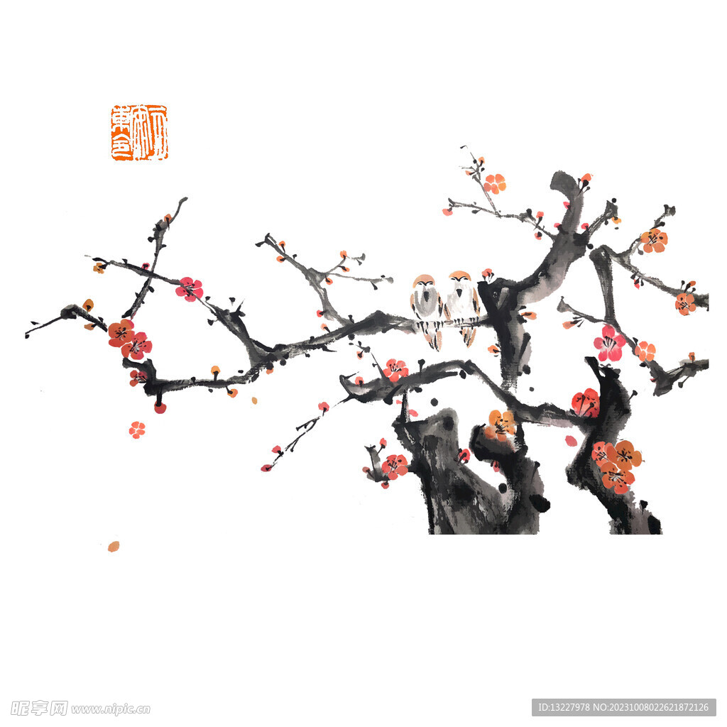 水墨梅花