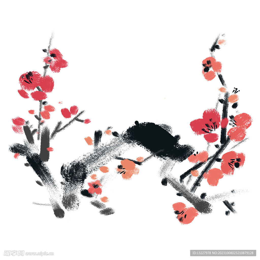 水墨梅花