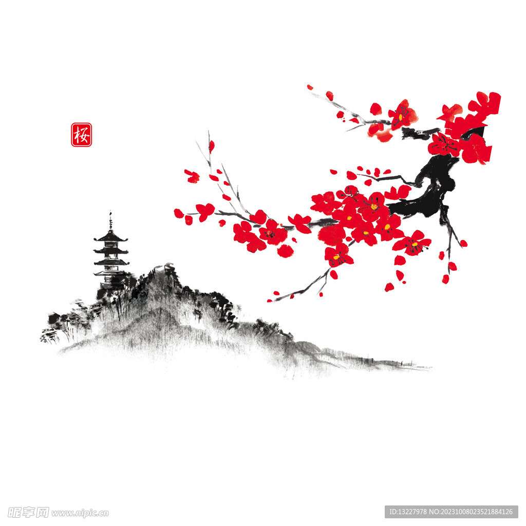 水墨梅花