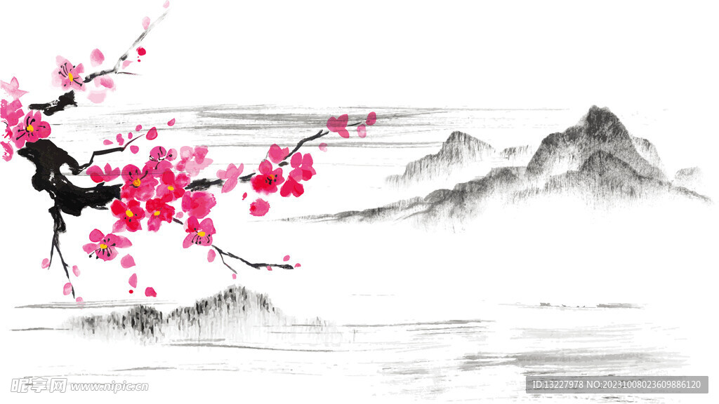水墨梅花
