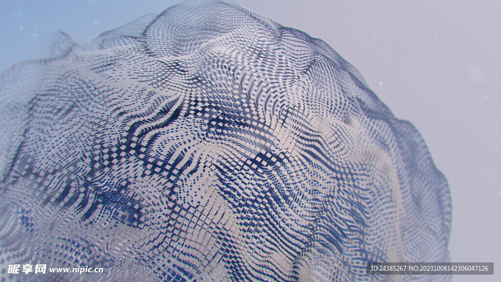 科技感波浪波点背景