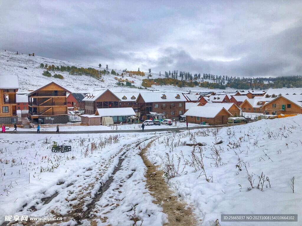 雪中小村