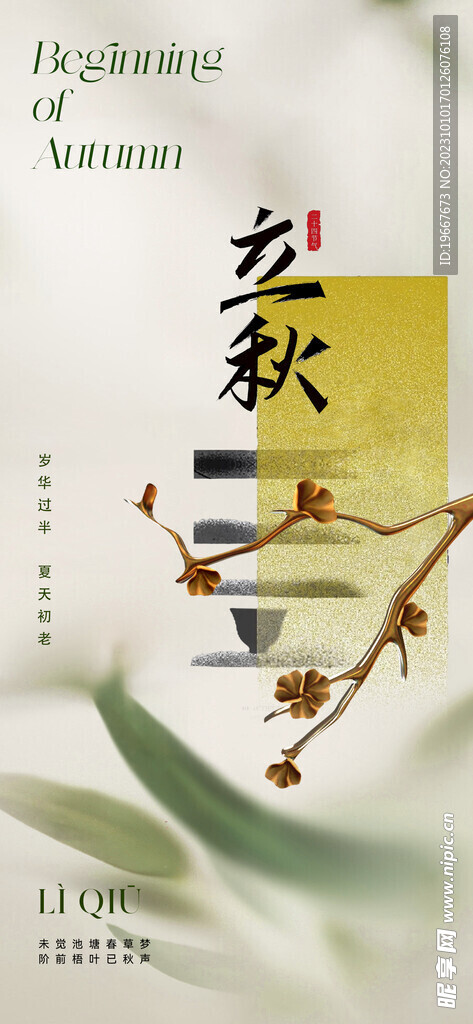  立秋海报 