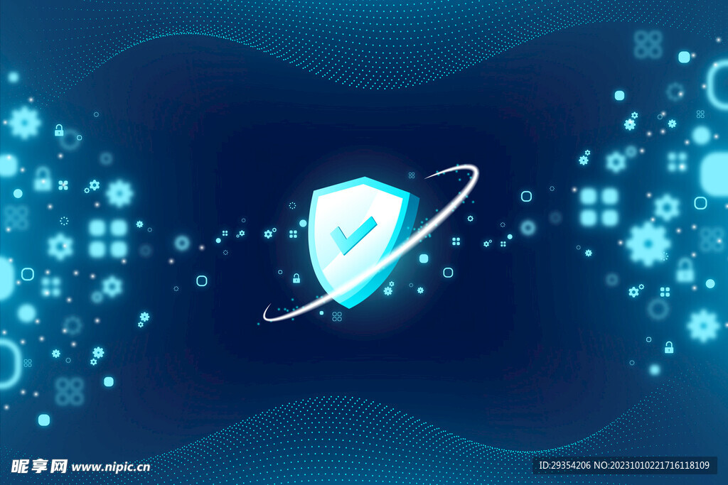 信息安全盾牌海报图片
