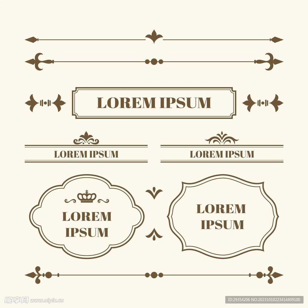欧式箭头花纹分割线图片
