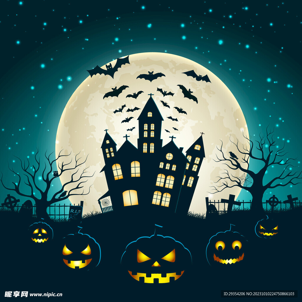 万圣节 鬼怪 蝙蝠图片