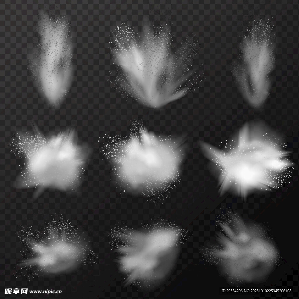 爆炸烟雾粉末图片