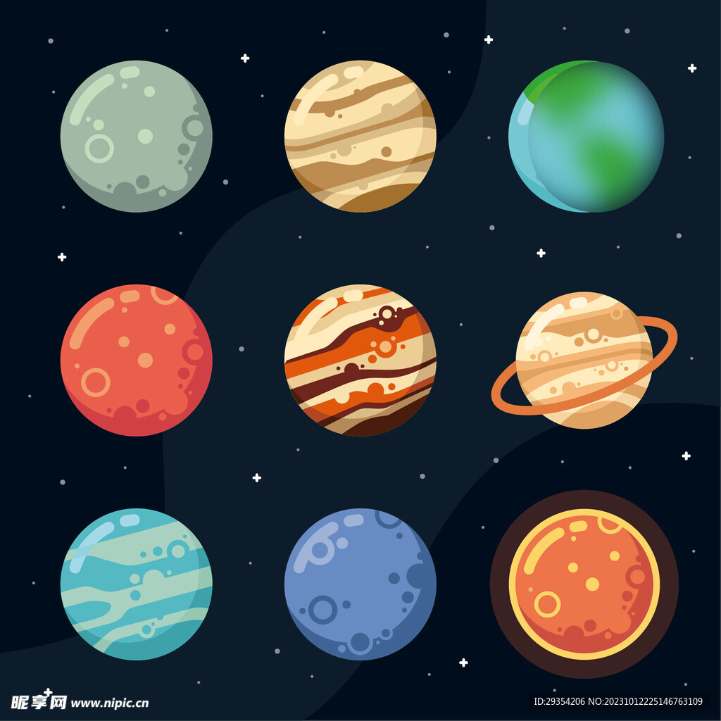 星球插画图片