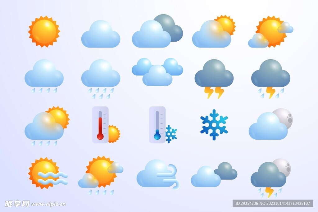 天气图标立体图片