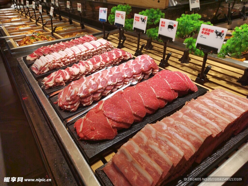 自助餐鲜肉区