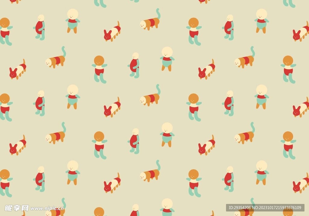 卡通布偶背景图片