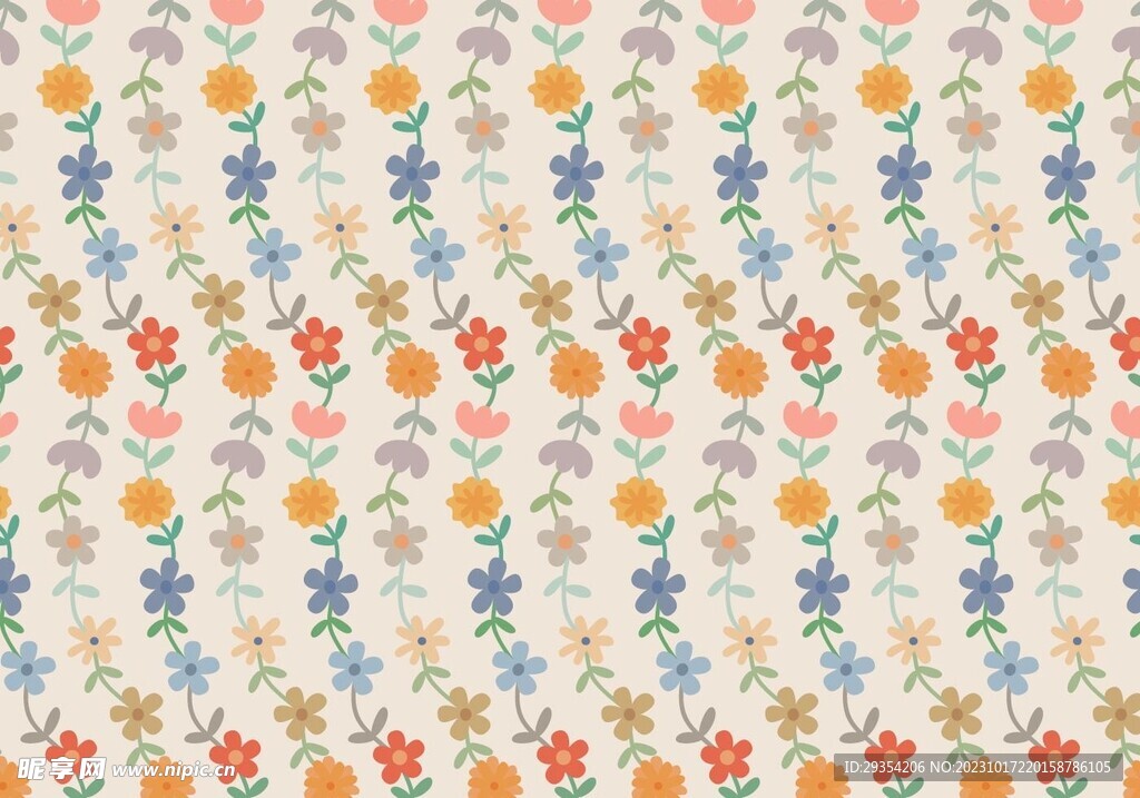 花卉无缝背景图片