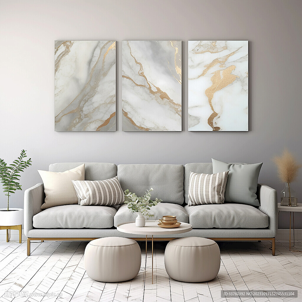 客厅装饰画场景图