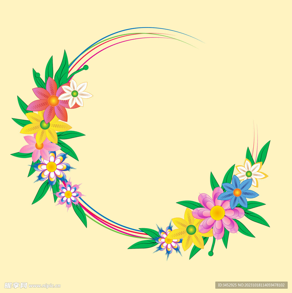 花卉边框