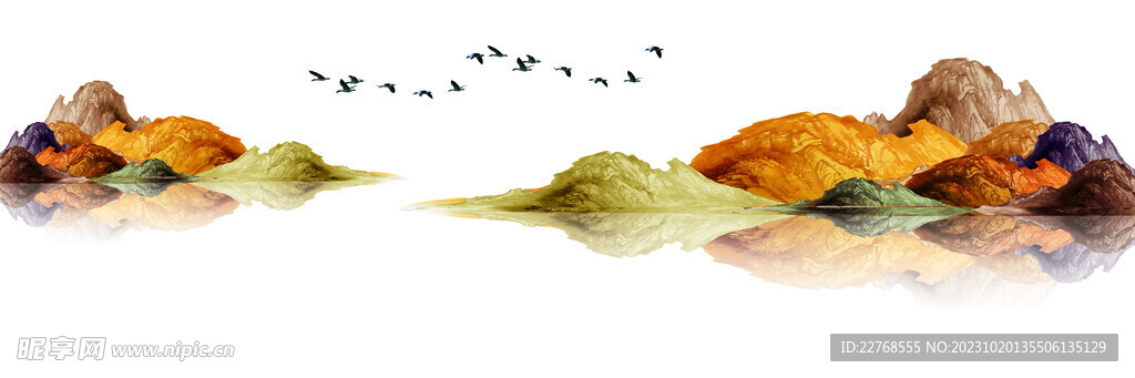 禅意山水画 新中式山水 