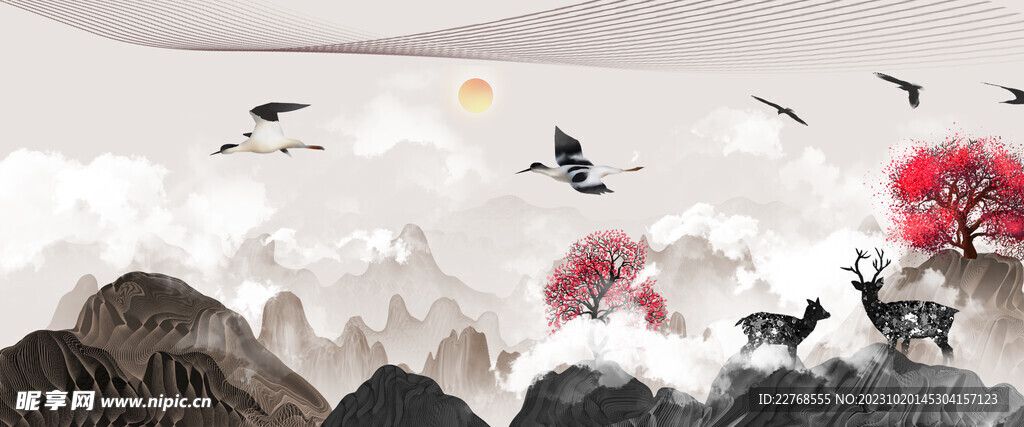 禅意山水画 新中式山水