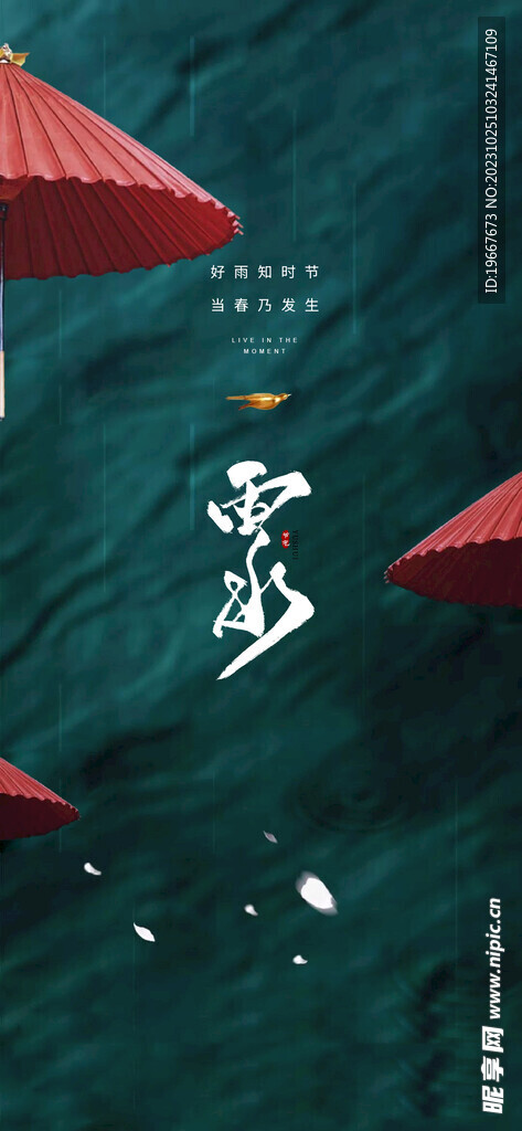 雨水海报  