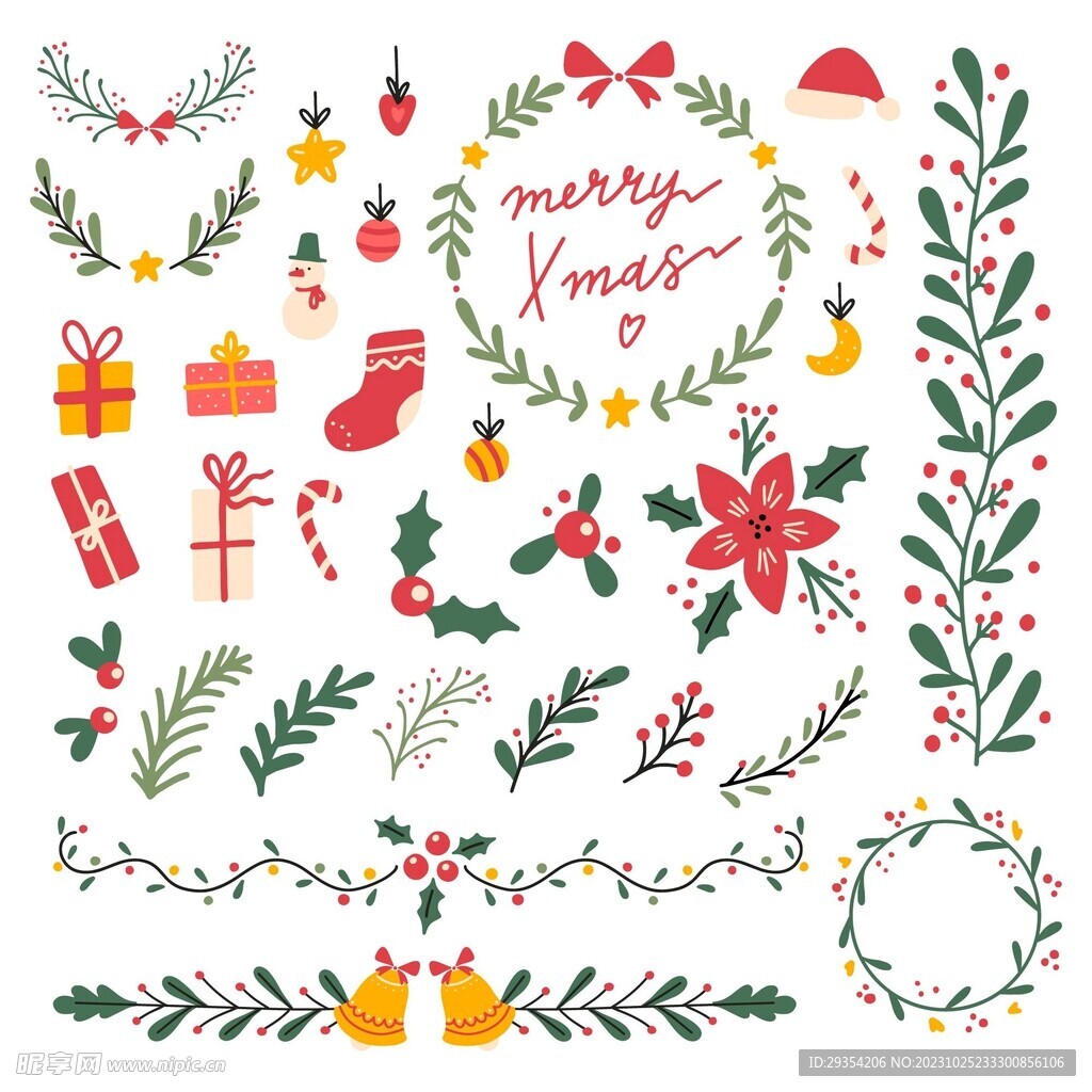 手绘圣诞节元素图片