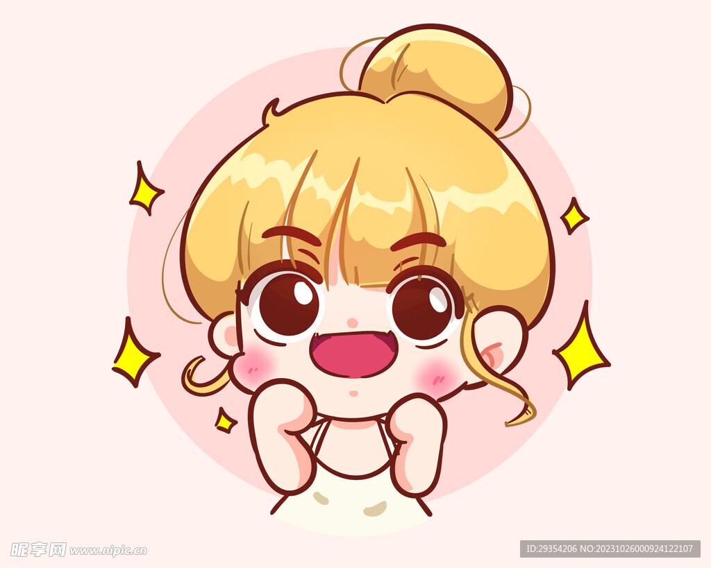 女孩插画图片