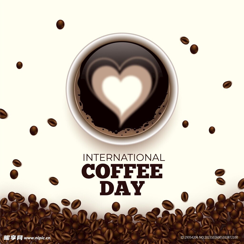 国际咖啡日邀请函图片