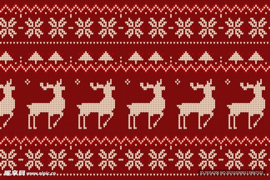 矢量圣诞花纹面料图片