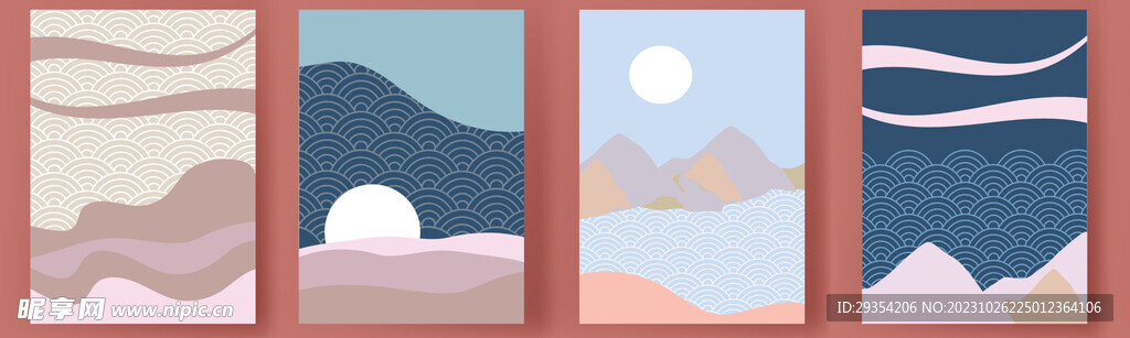 现代中式抽象画图片