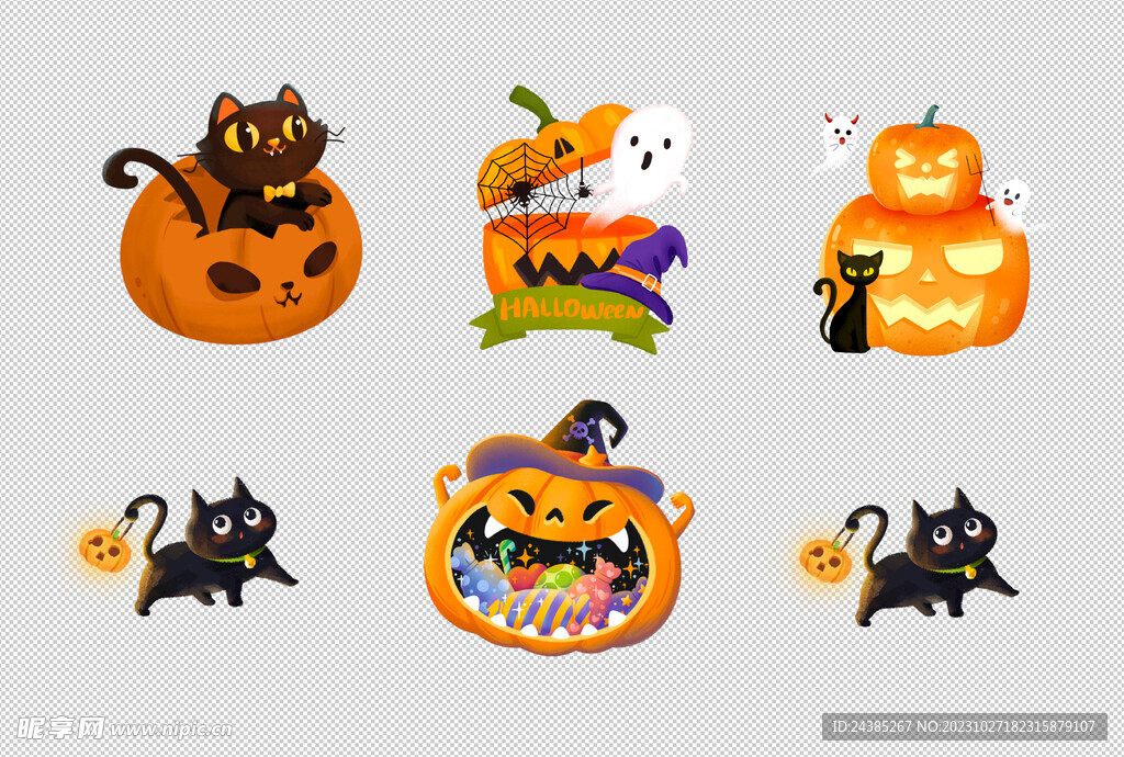 万圣节南瓜元素