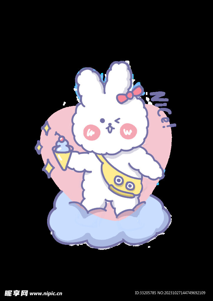 可爱小兔子插画