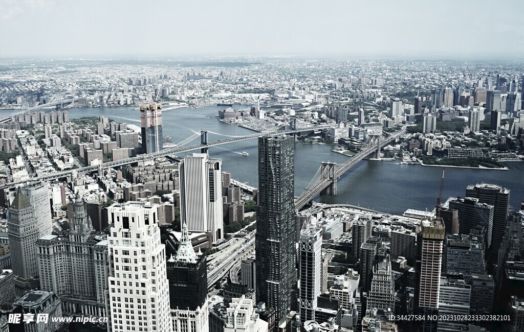 鸟瞰城市建筑楼宇