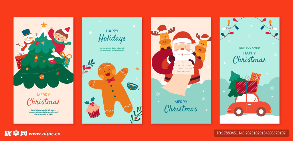 圣诞节卡通插图