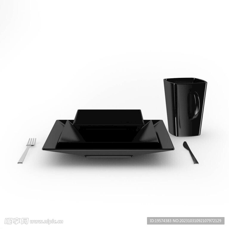 C4D模型 盘子 