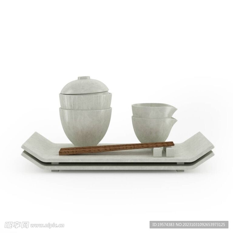  C4D模型 碗筷