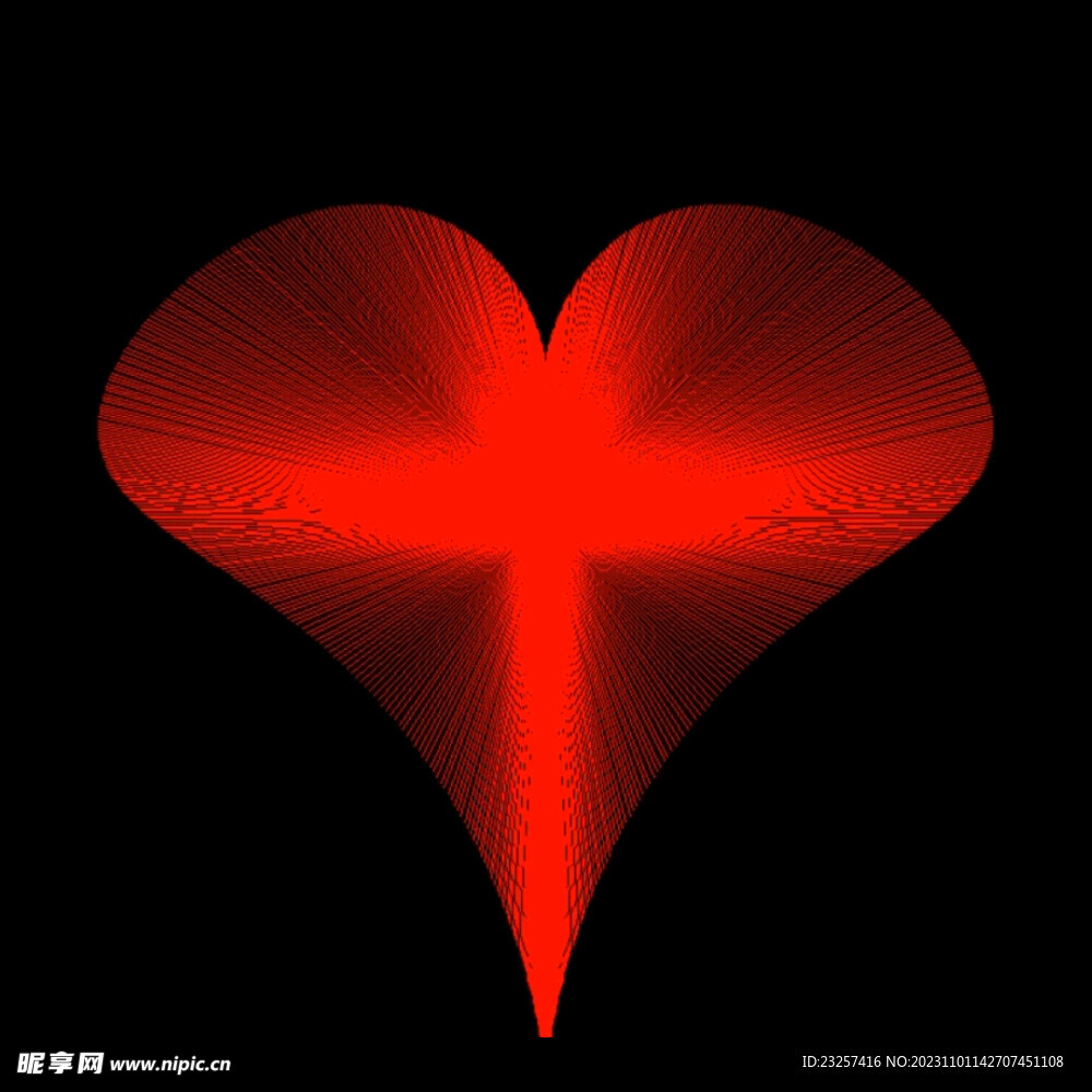 线条画红色爱心视频