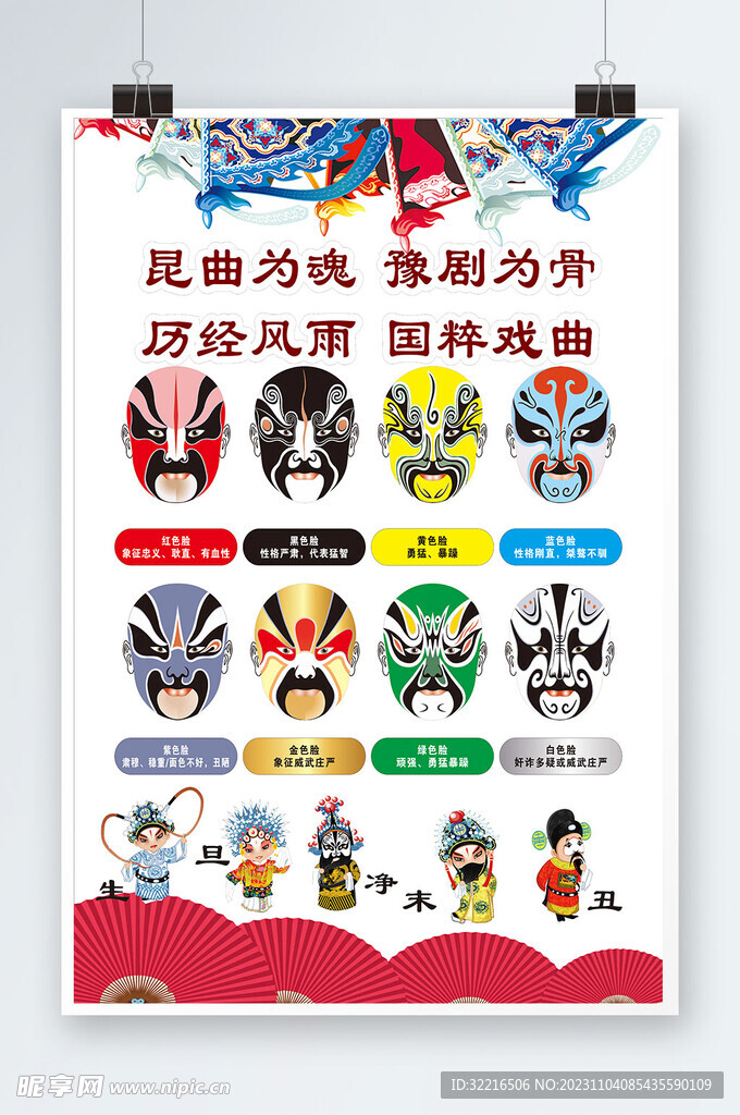 生旦净末丑脸谱