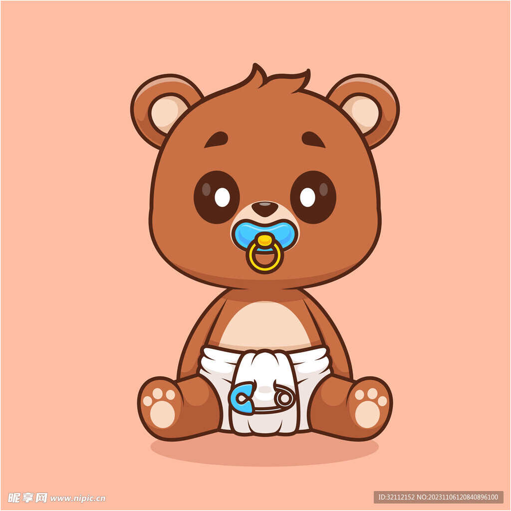 矢量卡通小熊